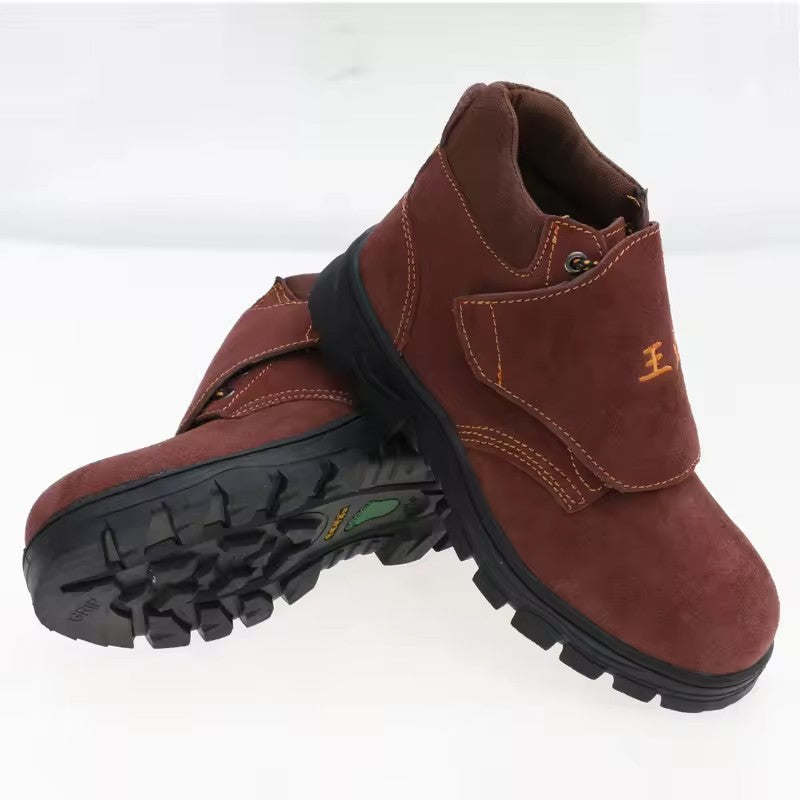 Steel Toe Work Shoes Men's Anti-slip Protective Construction Anti-smashing Safety Shoes