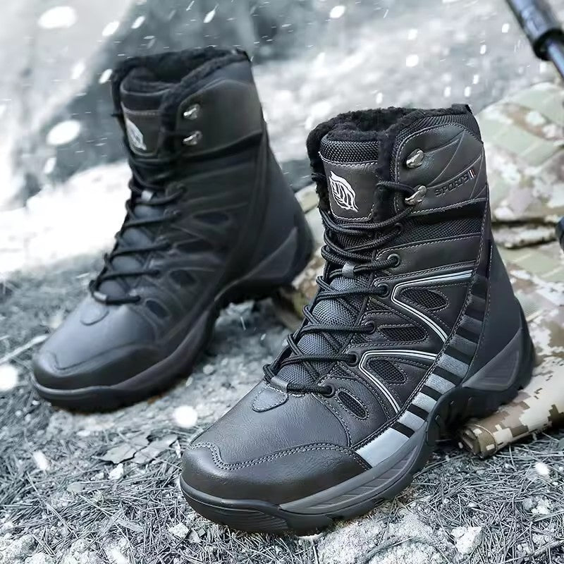 High Cut Tactical Boots Black Outdoor Combat Shoes Breathable Hiking Boots For Women And Men