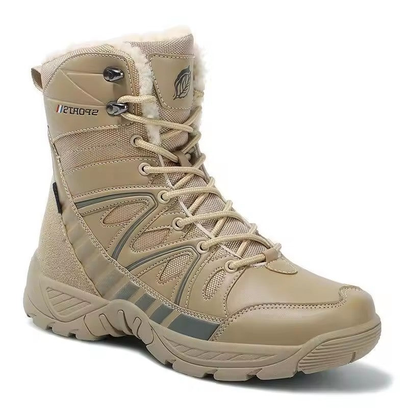 High Cut Tactical Boots Black Outdoor Combat Shoes Breathable Hiking Boots For Women And Men