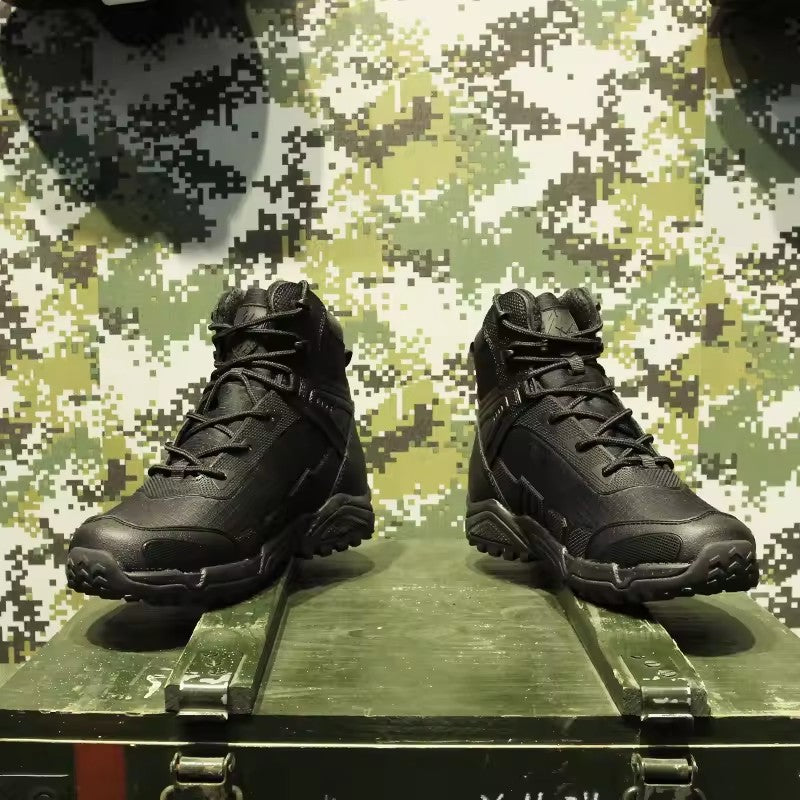 Outdoor Men Chamois Boots Desert Warm Waterproof Cushioned Jungle Training Shoes Rubber Climbing Mesh Tactical Boots